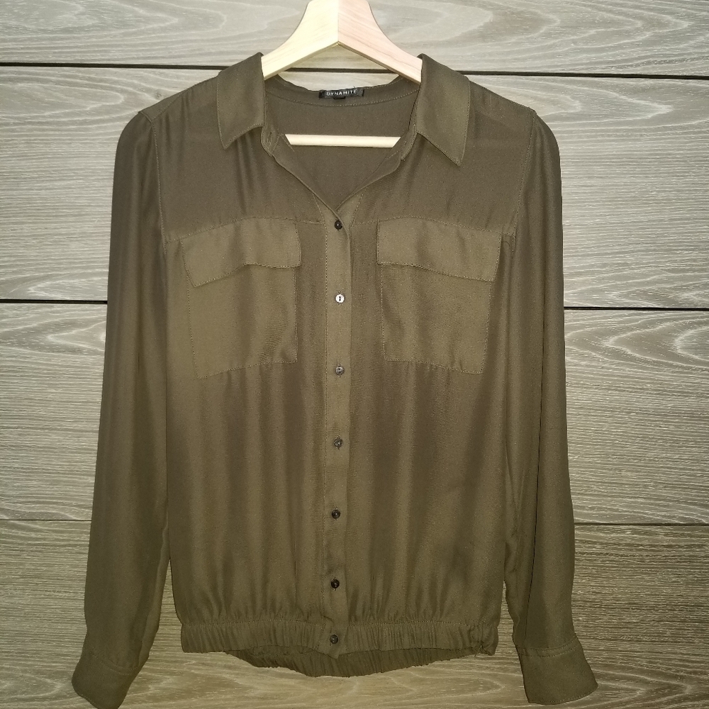 Green blouse